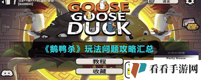 鹅鸭杀玩法问题攻略大全
