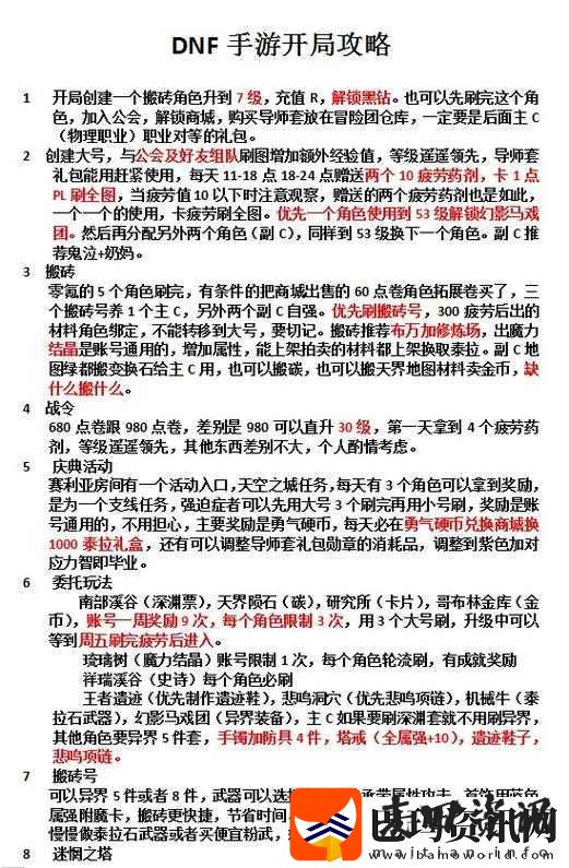 DNF玩家必看