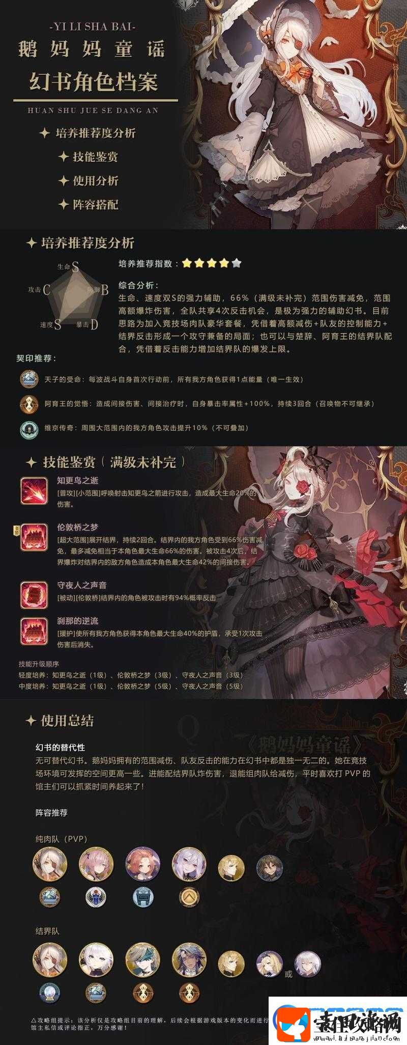 幻书启世录鹅妈妈童谣高效通关阵容搭配策略推荐