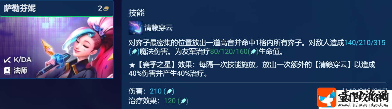 金铲铲之战萨勒芬妮主C阵容攻略