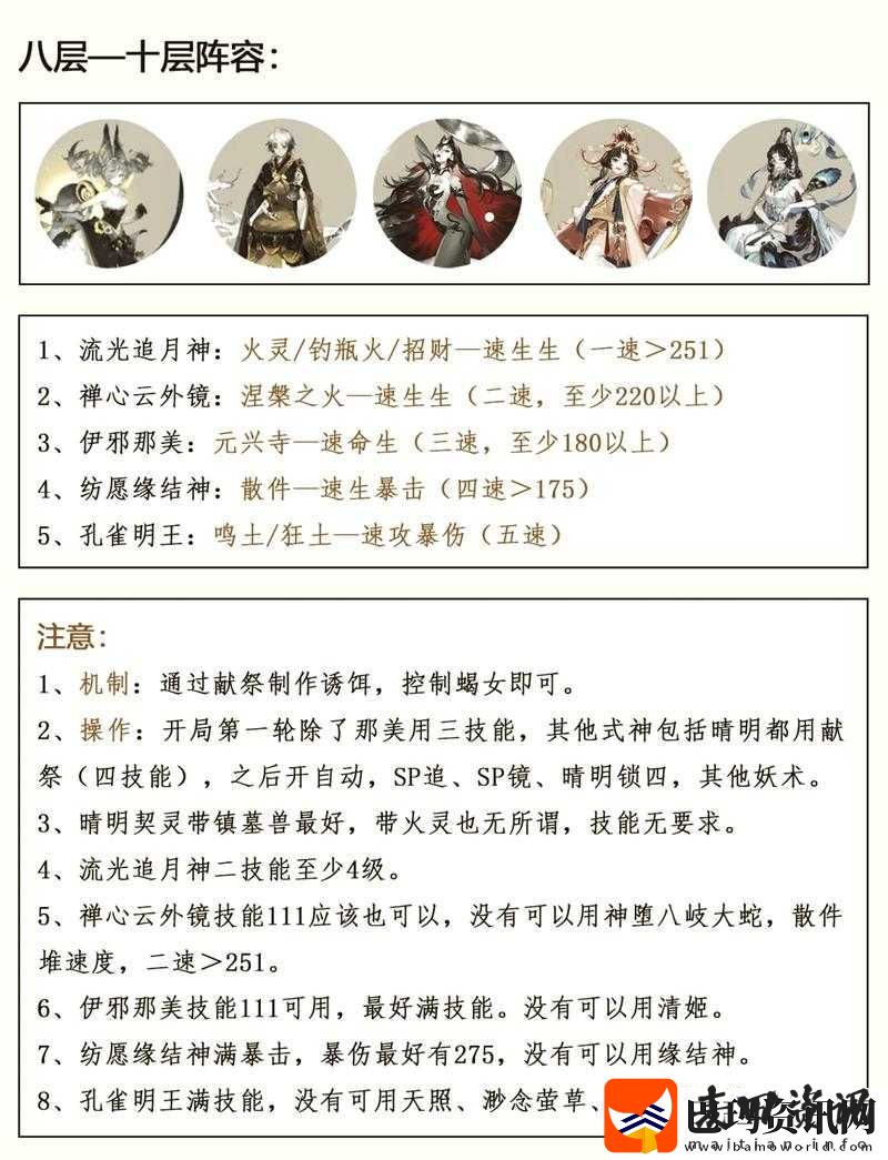 阴阳师雨女副本第十层通关秘籍
