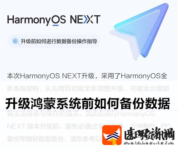 升级鸿蒙系统前如何备份数据